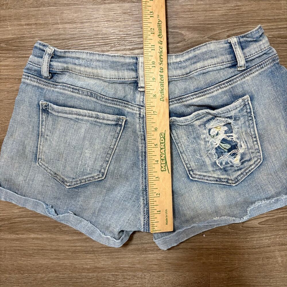 Hippie Laundry Mid Rise Embroidered Denim Shorts Size 30 Boho Festival​ - Picture 7 of 9